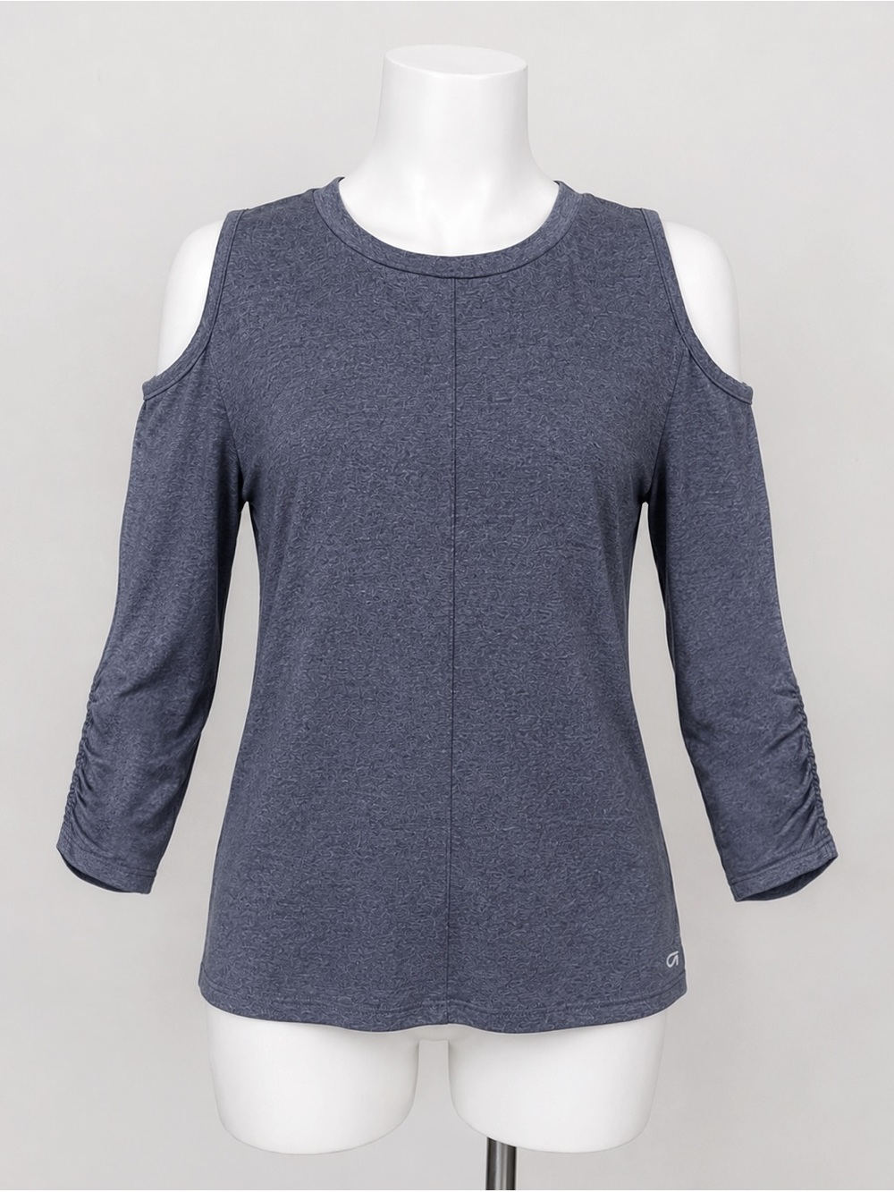 Athleisure Cold-Shoulder Long-Sleeve Top
